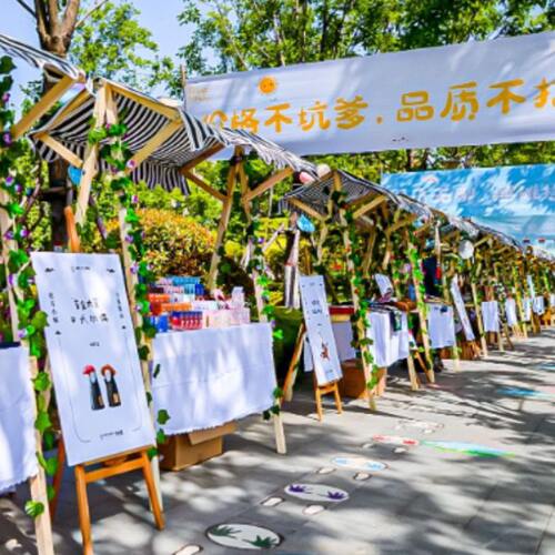 移动摊位售货车木制活动棚架集市可折叠小吃摆摊车户外布艺展示架 - 图2