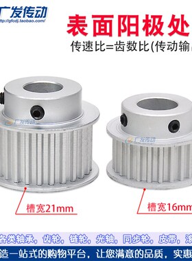 S5M同步轮 S5M36齿36T 槽宽16/21 BF型小台阶/凸台阶同步轮皮带轮