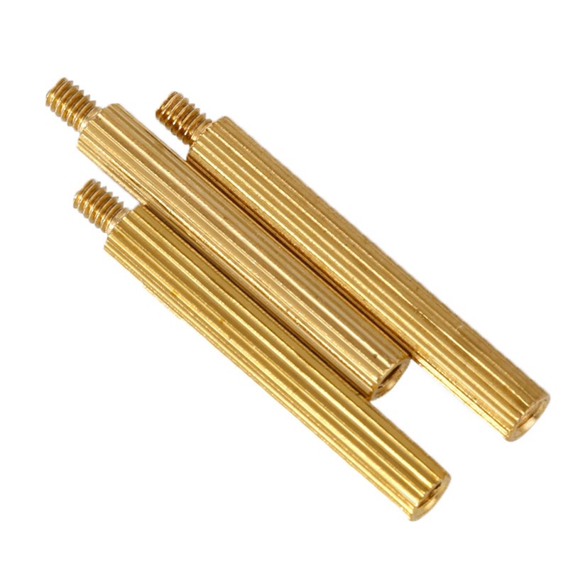 M2 double-pass copper column circular knurled single-head screw column monitoring support column security camera isolation spacer stud