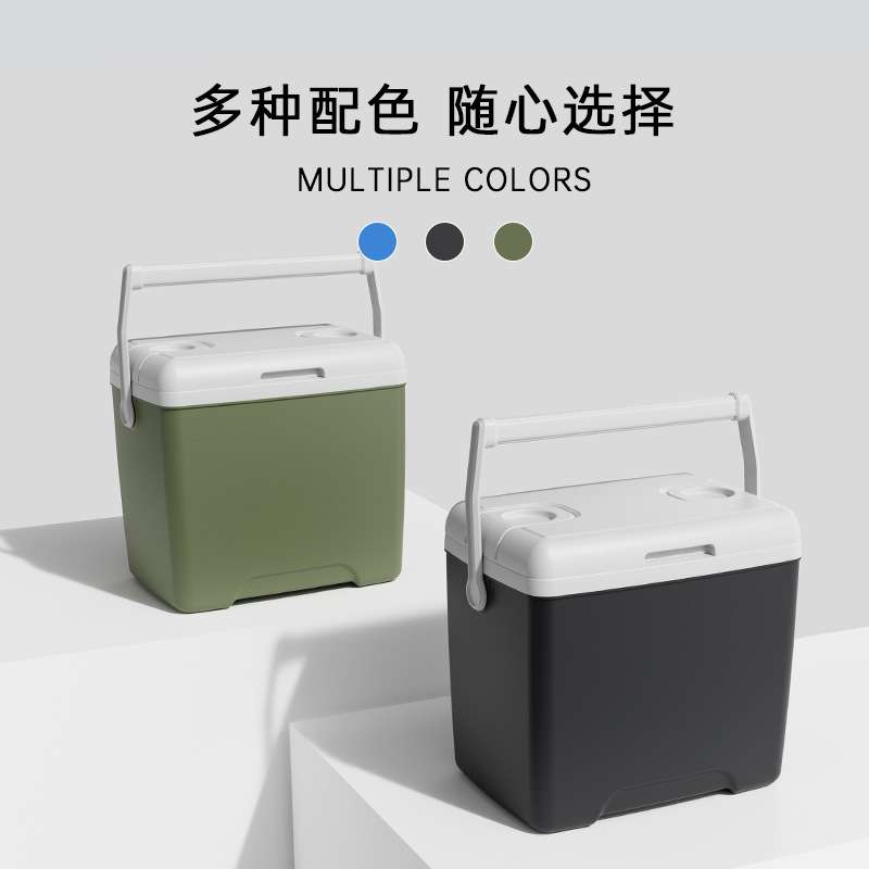 户外车载冰桶保温箱28升两用食物保鲜冷藏箱冷却器的盒子室外冰箱 - 图0