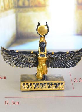埃及众神伊西斯女神书房柜装饰品埃及之眼摆件开业礼物大地守护神