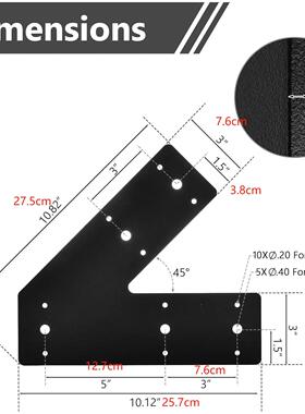 90度直角固定块连接件家具铁片L形T型三角铁支架底座不锈钢角码