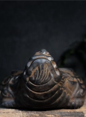 新中式仿古石雕龙龟乌摆件