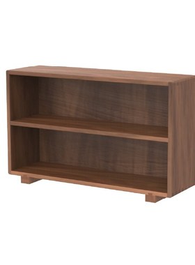 黑胡桃木桌面置物架实木双w层茶室书桌收纳架新中式杂物储物架