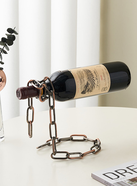 创意红酒架摆件轻奢高档酒t柜装饰品客厅红酒架子家用葡萄酒架斜