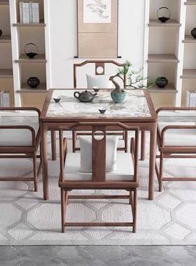 复古中式八仙桌棋牌方桌家用餐桌小户型客厅桌椅组合实木正方形桌