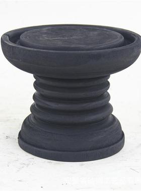 销售手工木质碳化黑色托盘摆盘家居民宿别墅桌面装饰工艺摆件