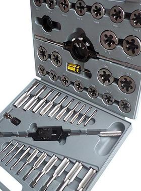 丝锥板牙套装手用丝攻扳手绞手组合公制英制12/20/45/110件套