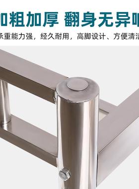 公寓床不锈钢床1.5*2米加固加厚双人单层床家用主卧不锈钢单人床