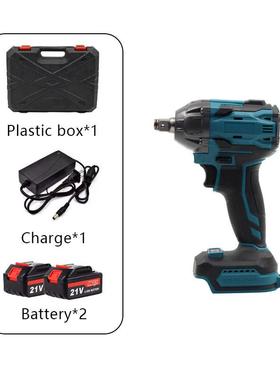 21V电动扳手锂电充电扳手冲击汽车修脚手架子工木工套筒风