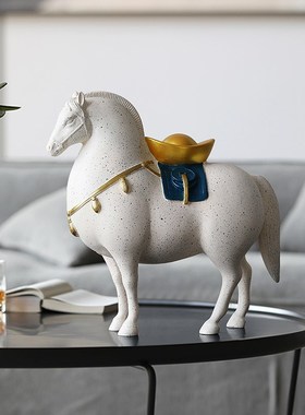 马上有钱家居客厅玄关酒柜装饰品摆件轻奢高档办S公室乔迁开业礼