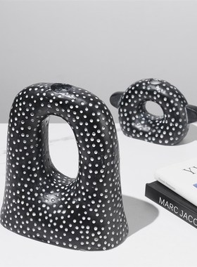 简约现代售楼处样j板房间家居餐桌面摆件艺术烛插烛台轻奢软装饰