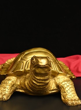 纯铜乌龟摆件特小号铜龟装饰品家居实心黄铜龟金钱龟龙龟家居摆设