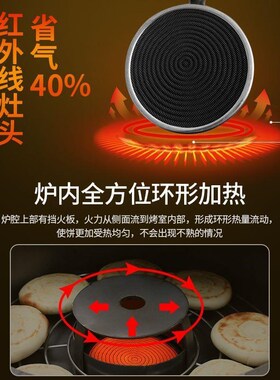 商用燃气烧饼器烤饼做白吉馍打锅盔火烧炉老潼关肉夹馍炉子