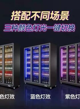 冷藏展示柜立式网红柜饮料柜保鲜柜商用冰柜单双门超市冰箱啤酒柜