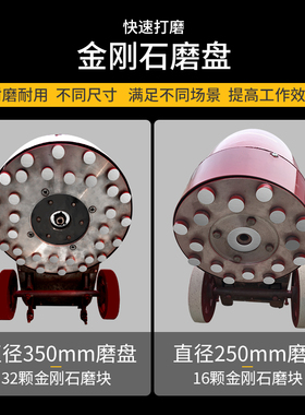 水磨石机打磨翻新地面水泥磨地机混凝土研磨机环氧地坪打磨抛光机