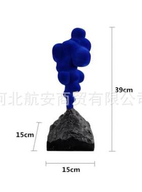 现代简约创意树脂火山抽象摆件样板房售楼处桌面造景摆设工艺品