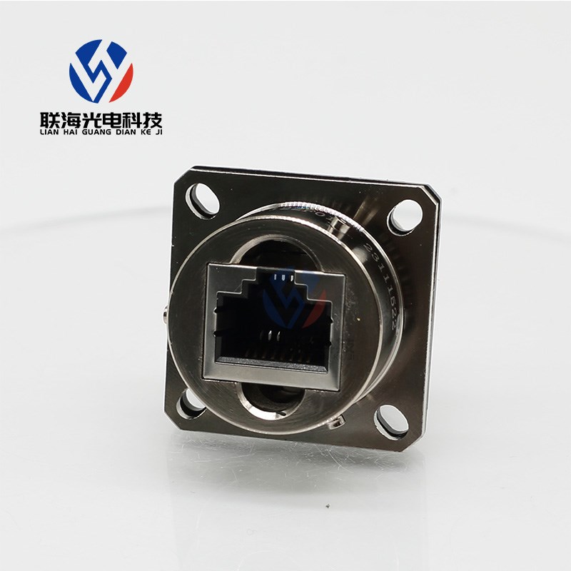 YW系列双卡口转接插座YW122F01单卡口插座YW121F01高速网络圆形连 - 图0