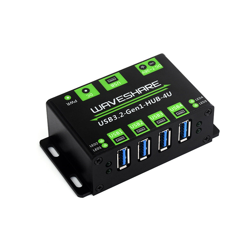 微雪 1拖4路USB3.2集线器带金属外壳 高速传输免驱动 多系统兼容,淘宝优惠券,粉丝福利购,淘宝优惠卷