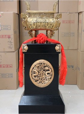 鼎摆件招财纯铜鼎落地鼎盛千秋青铜龙鼎大厅公P司酒店开业乔迁礼