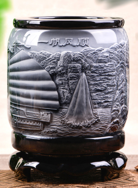 笔筒收纳盒大容量复古中国风办公室桌F面摆件教师节礼物实用送老