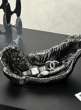 创意羽毛红酒架摆件轻奢高档家居客厅餐边柜酒柜装饰品高级感软装