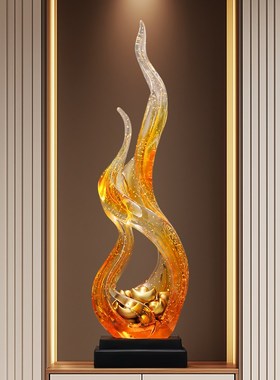 风生水起a抽象艺术摆件高端大气家居客厅玄关壁龛雕塑细长高装饰