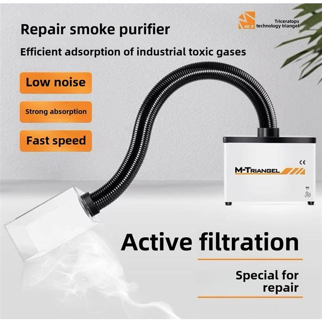Triangular iron small desktop desktop smoker solder smoke purifier mobile phone digital repair special smoker Triangular iron small desktop desktop smoker solder smoke purifier mobile phone digital repair special smoker