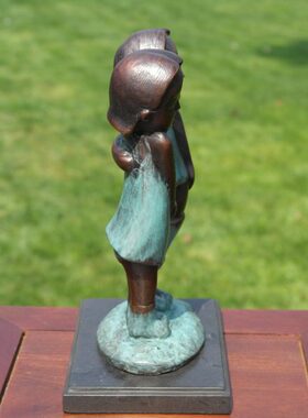 兄妹情两小无猜铜像雕塑家居装饰品电视酒柜玄关展示架办公室摆件