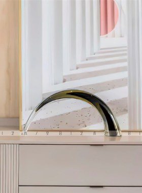 空合创意轻奢牛角渐变琉璃摆件样板间F售楼处客厅餐厅书房艺术软