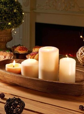 侘寂风创意实木船型托盘轻奢高级感干果盘客厅餐桌水果盘装饰摆件