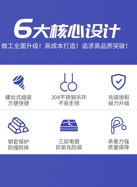 强力磁铁高强度吸铁石吊环圆形打捞吸铁神器大钕铷强磁力磁性吸盘