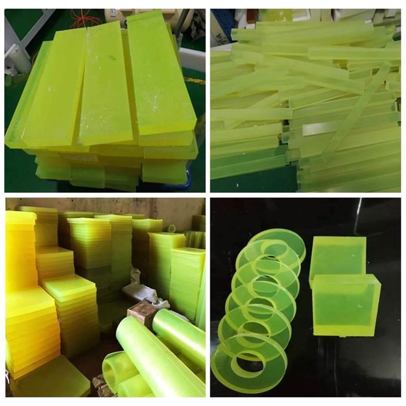 聚氨酯板PU棒空心管牛筋板优力胶垫F片耐磨弹力胶套减震块零切新 - 图2