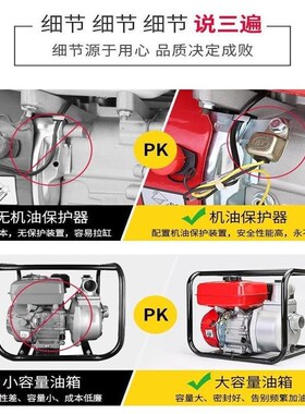 升级加强汽油机水泵农用高压抽水机自吸12寸3寸4寸高扬程灌溉消防