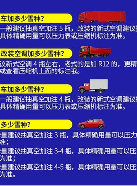 冰箱柜制冷剂R134a金莱尔汽轿客车冷媒面包农用挖机雪种加氟套装