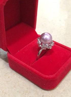 珍珠戒指女白月光设计小众时y尚个性优雅空托淡水珍珠气质可调节