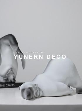 简约现代样板房间电视柜装饰品摆设家居儿童房间卡通兔子创意摆件