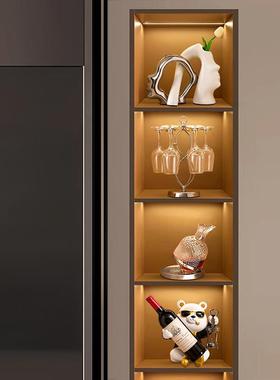 现代酒柜装饰摆件轻奢高档红酒架客厅电视柜家居饰品餐边柜工艺品