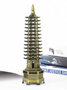 高端文昌塔九层层酒柜装饰品摆件书桌书柜学生创意小摆设中式建