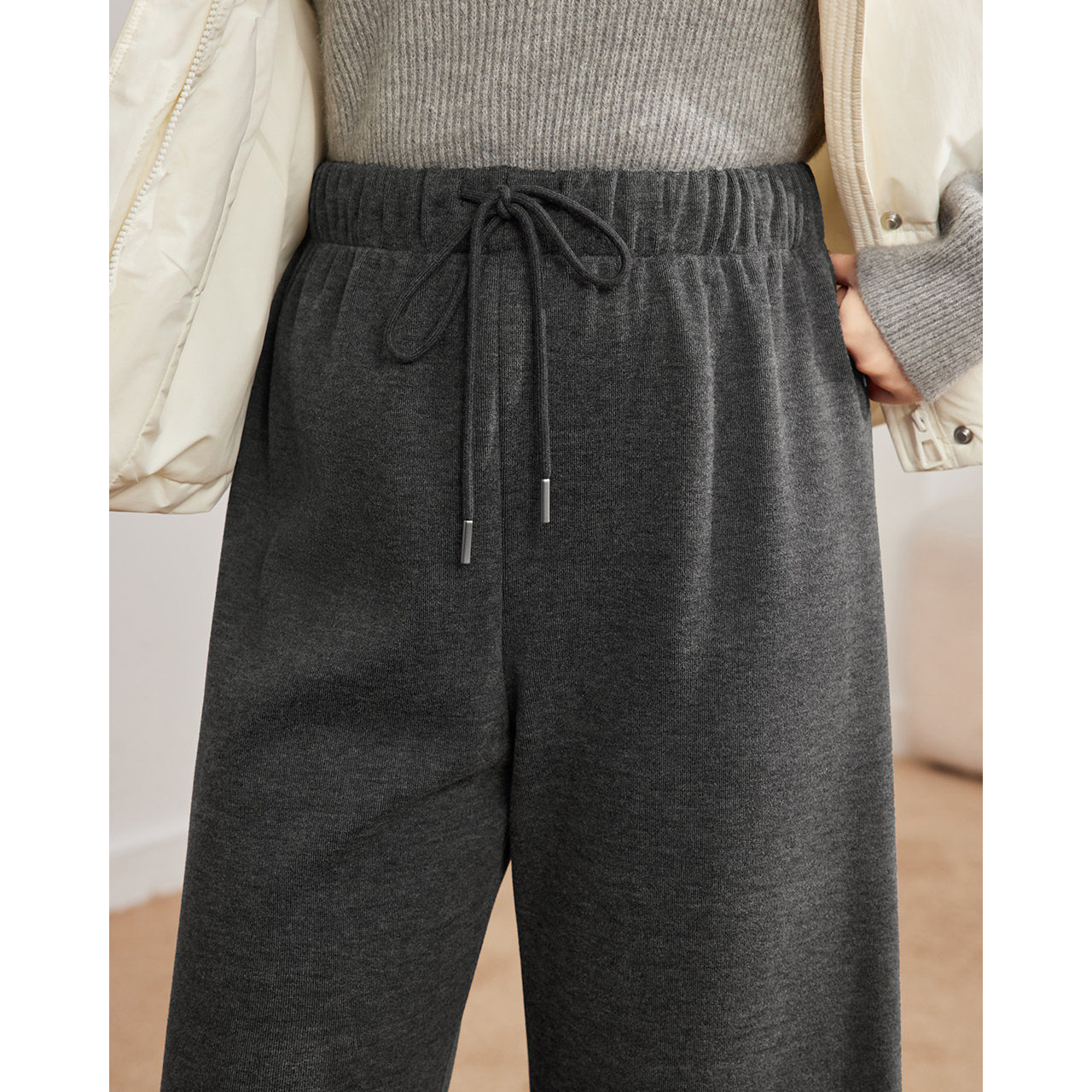 IEF/爱依服【大码女装】休闲裤子宽松bf慵懒风2025秋冬新款阔腿裤,淘宝优惠券,粉丝福利购,淘宝优惠卷