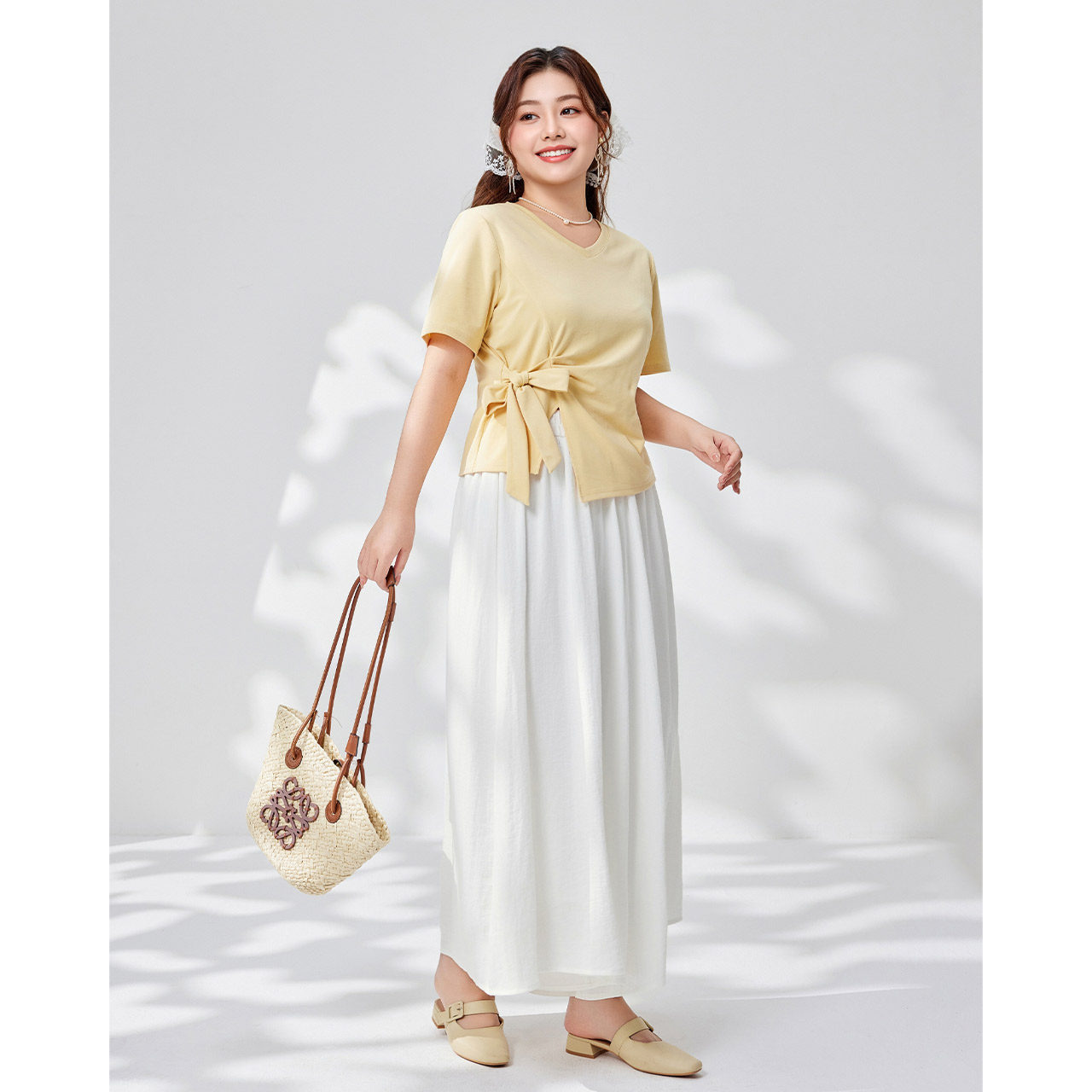 IEF/爱依服【大码女装】2025夏季新款法式温柔休闲慵懒宽松阔腿裤,淘宝优惠券,粉丝福利购,淘宝优惠卷