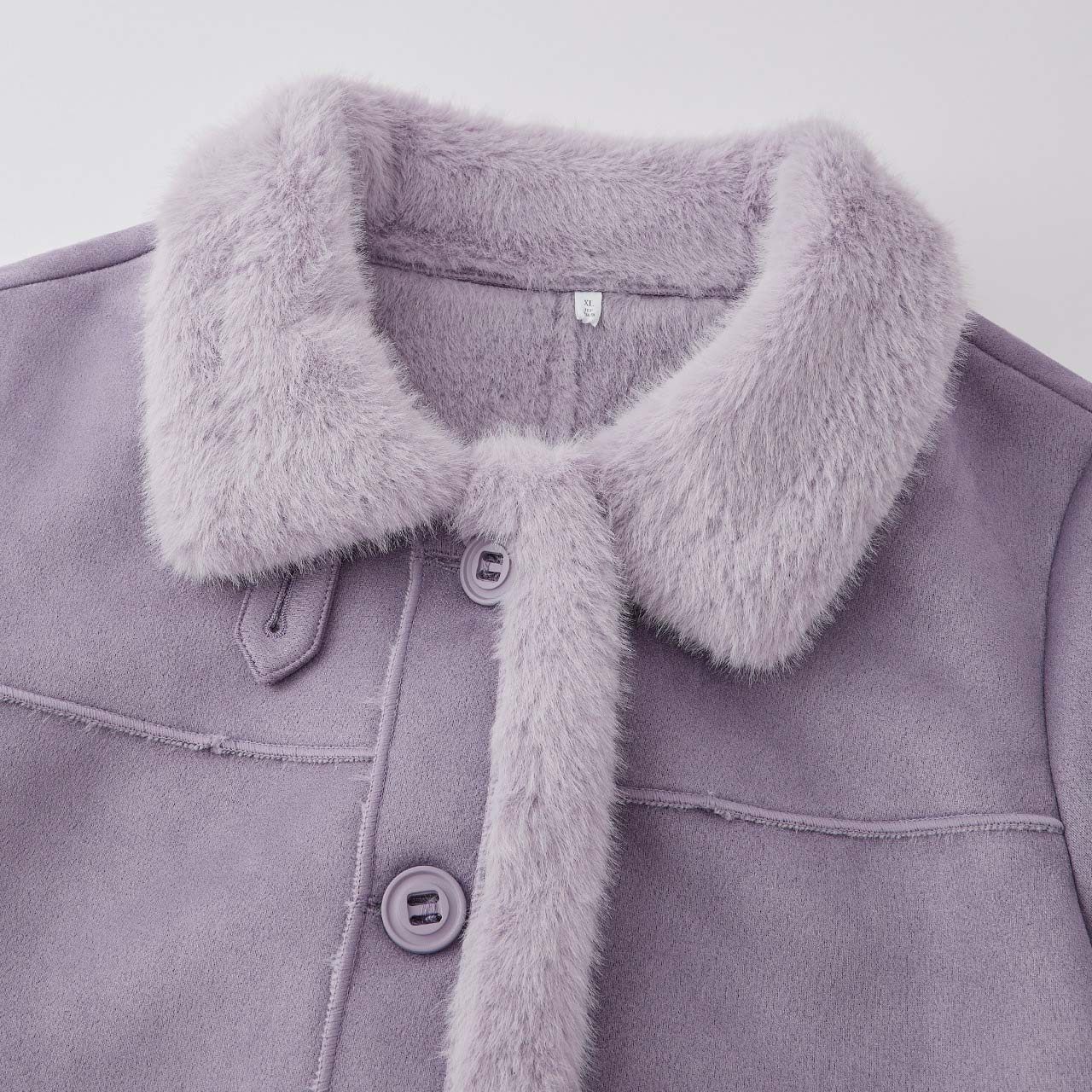 IEF/爱依服【大码女装】磨砂皮外套2025冬季新款加绒保暖时尚皮衣,淘宝优惠券,粉丝福利购,淘宝优惠卷