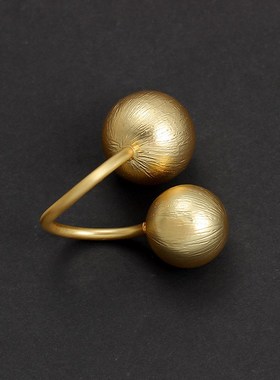 重工拉丝圆球项链k轻奢设计感叠戴毛衣项链配饰套装百搭小众锁骨