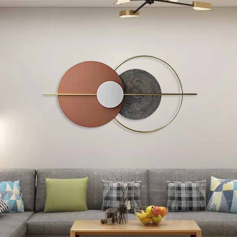 现代轻奢客厅f沙发背景墙面装饰卧室床头铁艺壁饰餐厅玄关立体挂 - 图1