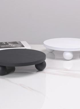 简约现代金属三维果盘样板房酒店桌面软装饰品茶几餐桌托盘摆件