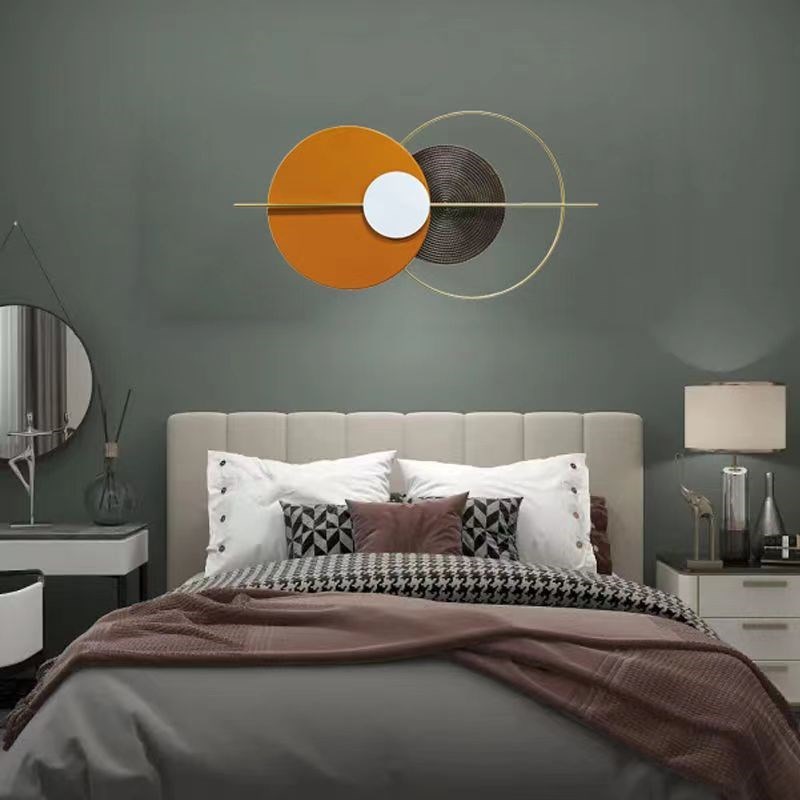 现代轻奢客厅f沙发背景墙面装饰卧室床头铁艺壁饰餐厅玄关立体挂 - 图0