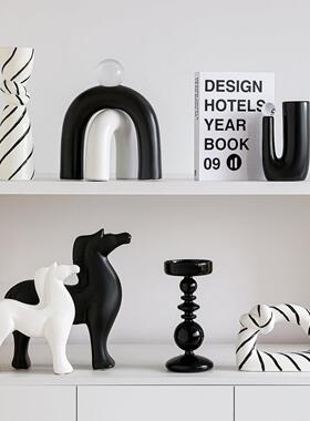 北欧现代高档抽象艺术个性小众家居装饰品酒柜摆设样板间客厅摆件