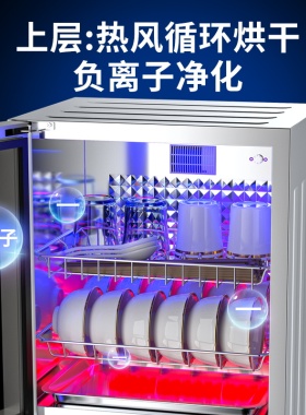 免沥水大容量125°c二星消毒柜