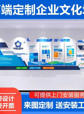 企业团队简介文化墙制作公司面20240807走背景墙装饰设压计定廊制