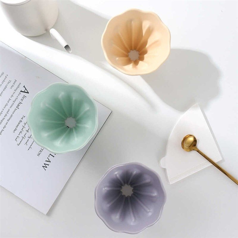 陶瓷手冲咖啡滤杯玉兰马卡龙三色V01咖啡过滤杯手冲套装耐高温,淘宝优惠券,粉丝福利购,淘宝优惠卷